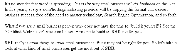 SBI Website Comparisons